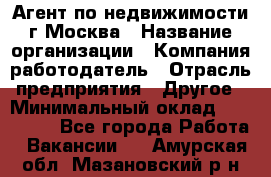 Агент по недвижимости г.Москва › Название организации ­ Компания-работодатель › Отрасль предприятия ­ Другое › Минимальный оклад ­ 100 000 - Все города Работа » Вакансии   . Амурская обл.,Мазановский р-н